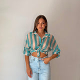 Camicia Karoline 728712 - CELESTE/BIANCO