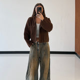 Maglioncino con zip Juana 1818-MARRONE