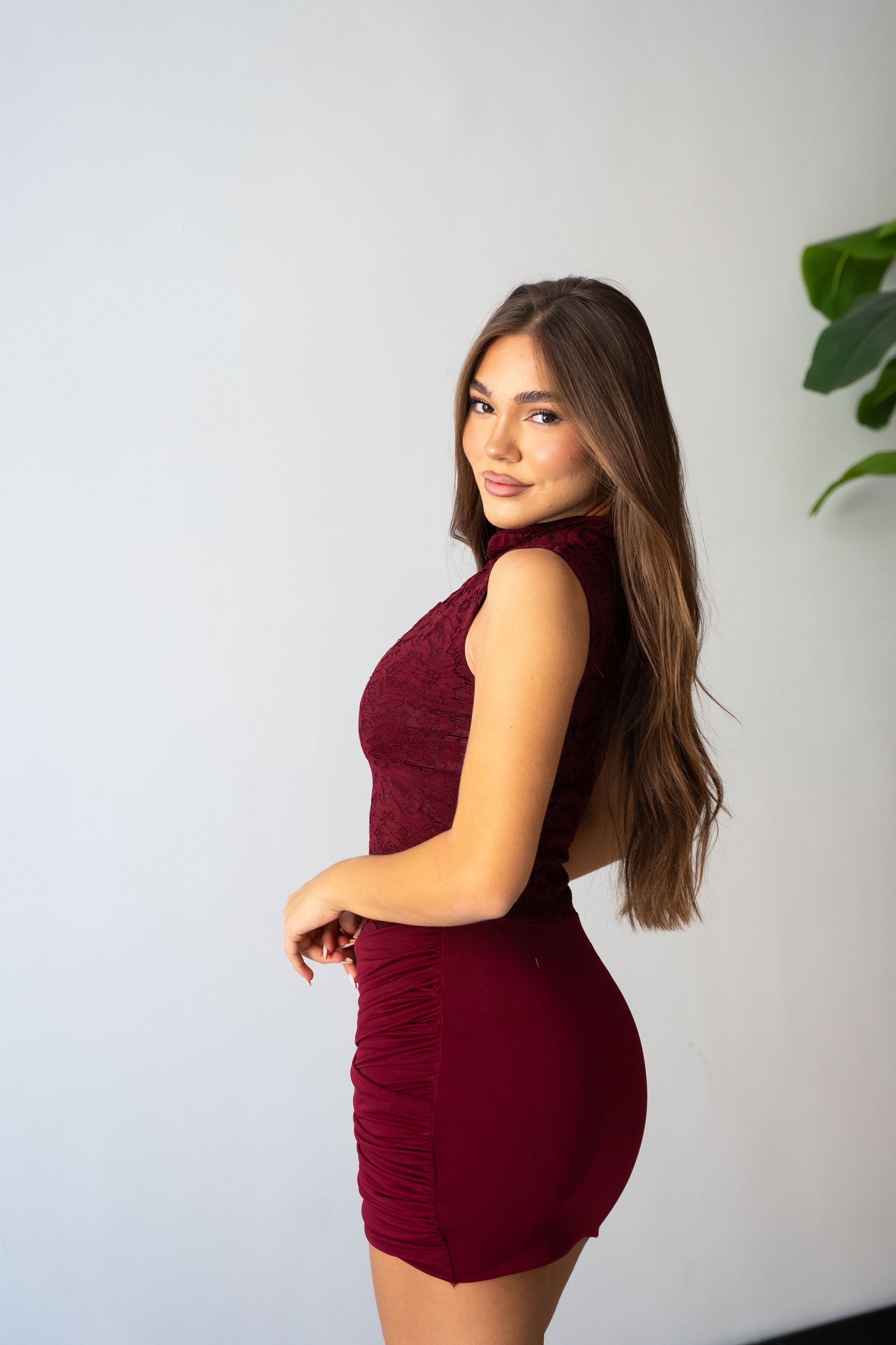 Vestitino Leyla 6145- BORDEAUX