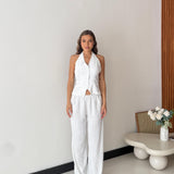 Coordinato Gessato Nives 47989/47466 - BIANCO