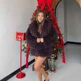 Pelliccia Kuma 8718-MARRONE