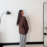 Maxi shirt Charlyes H16536- MARRONE