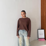 MaxiShirt Longsleeve Emily 19298 - MARRONE