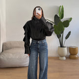 Giubbino crop Ashley 9157-NERO