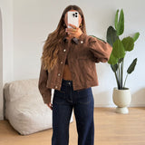 Giubbino Brookes YX509-MARRONE