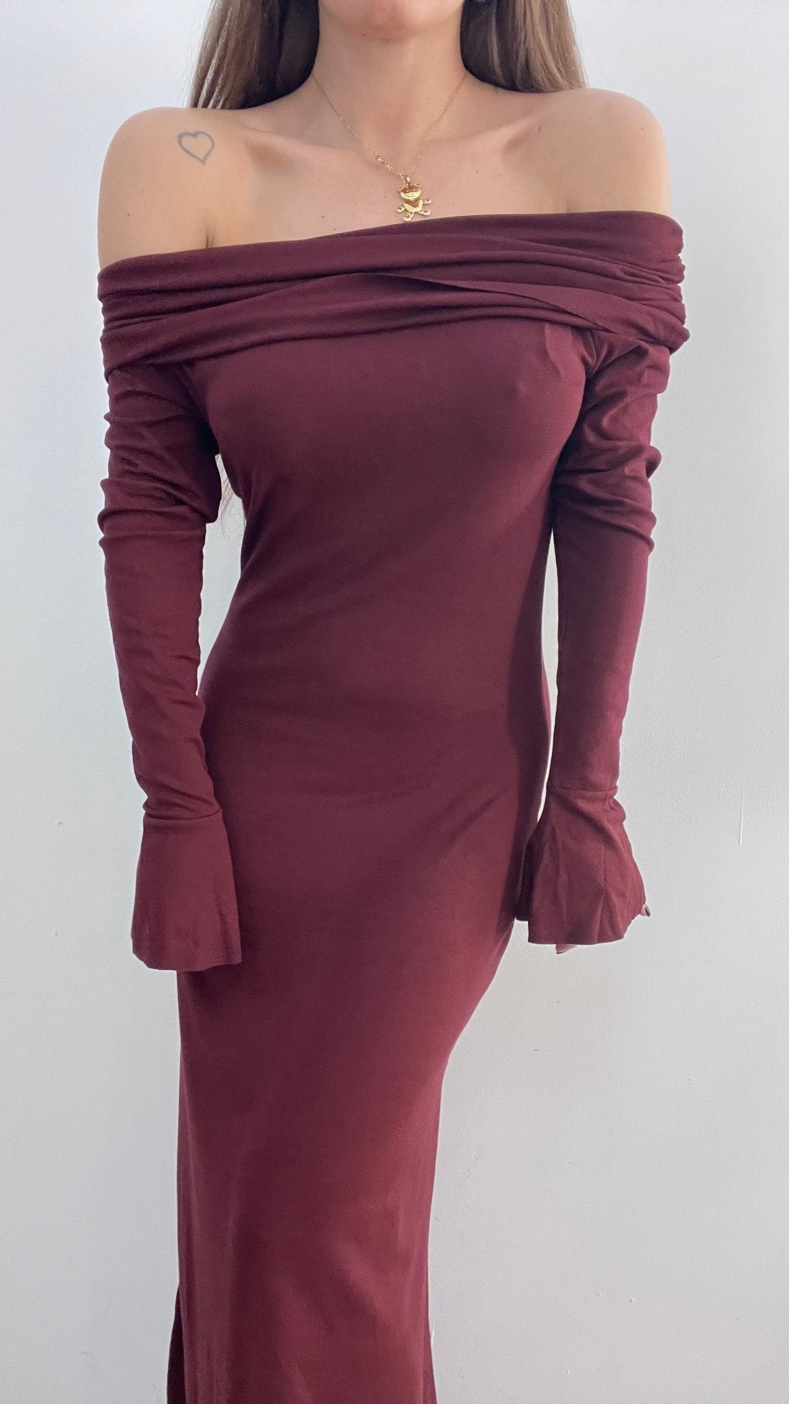 Abito Karyn 23320 (bordeaux) - Frida Shop