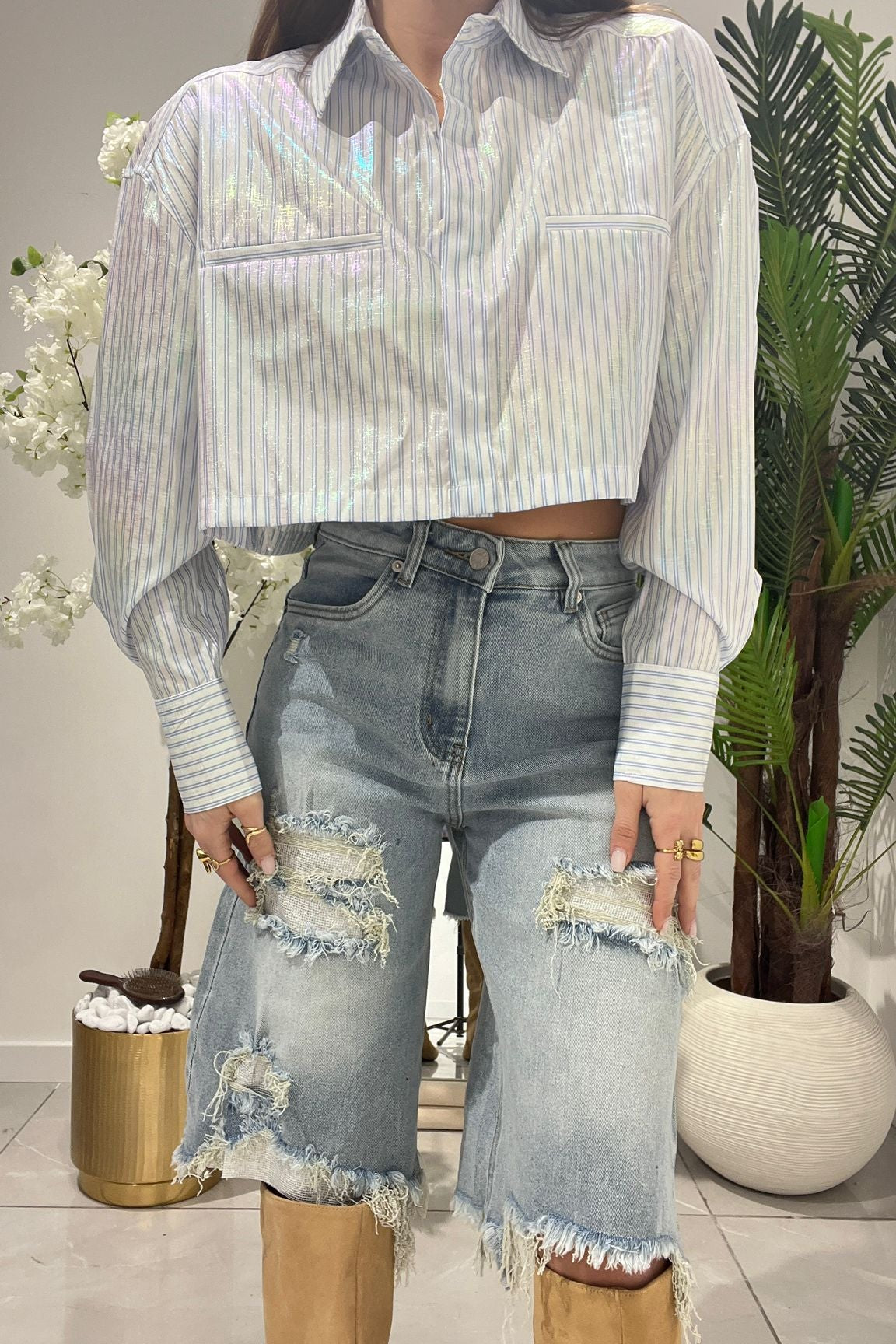 Camicia by Lumina 240314 (celeste) - Frida Shop