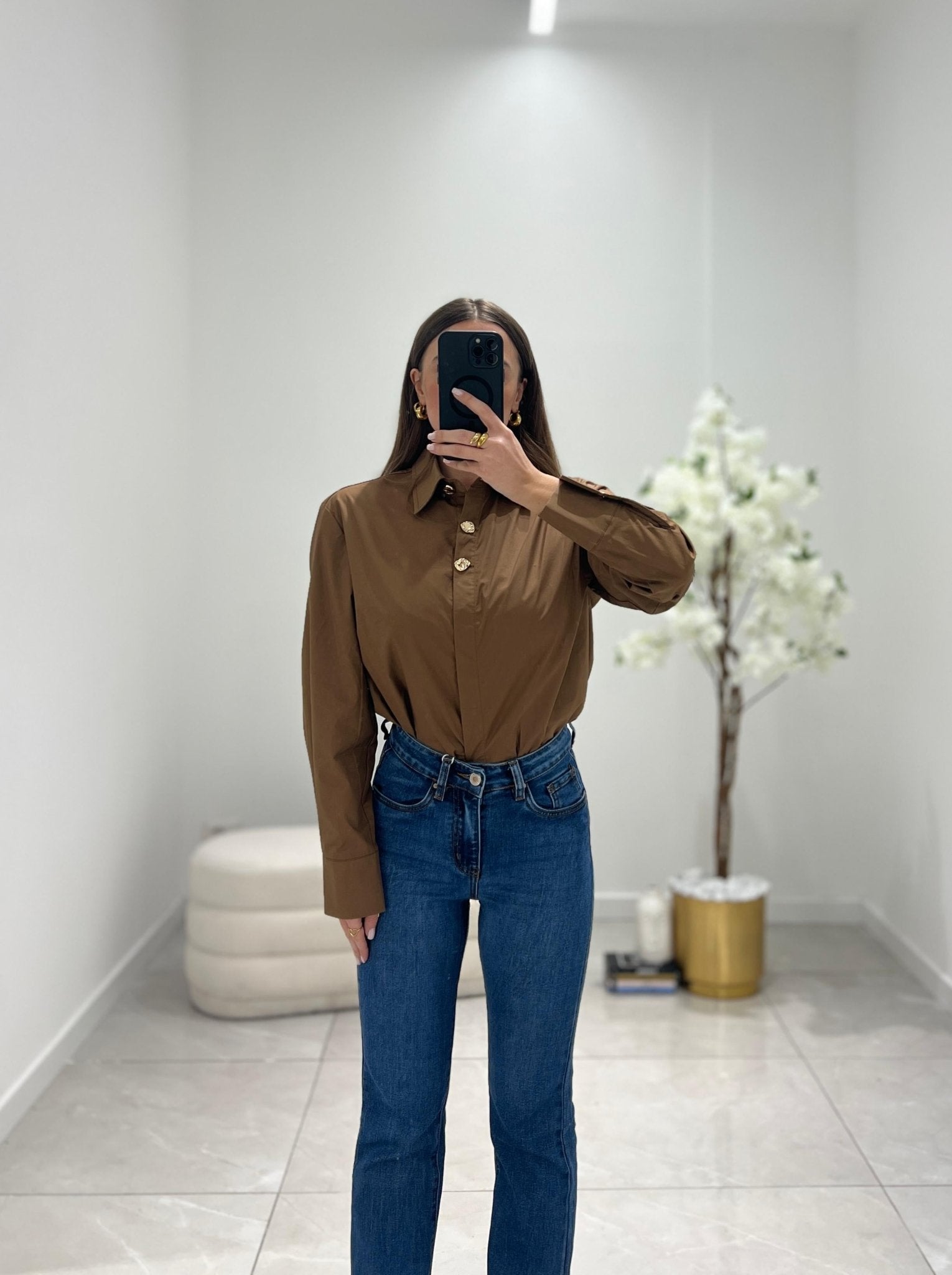 Camicia by Lumina 240399 (marrone) - Frida Shop
