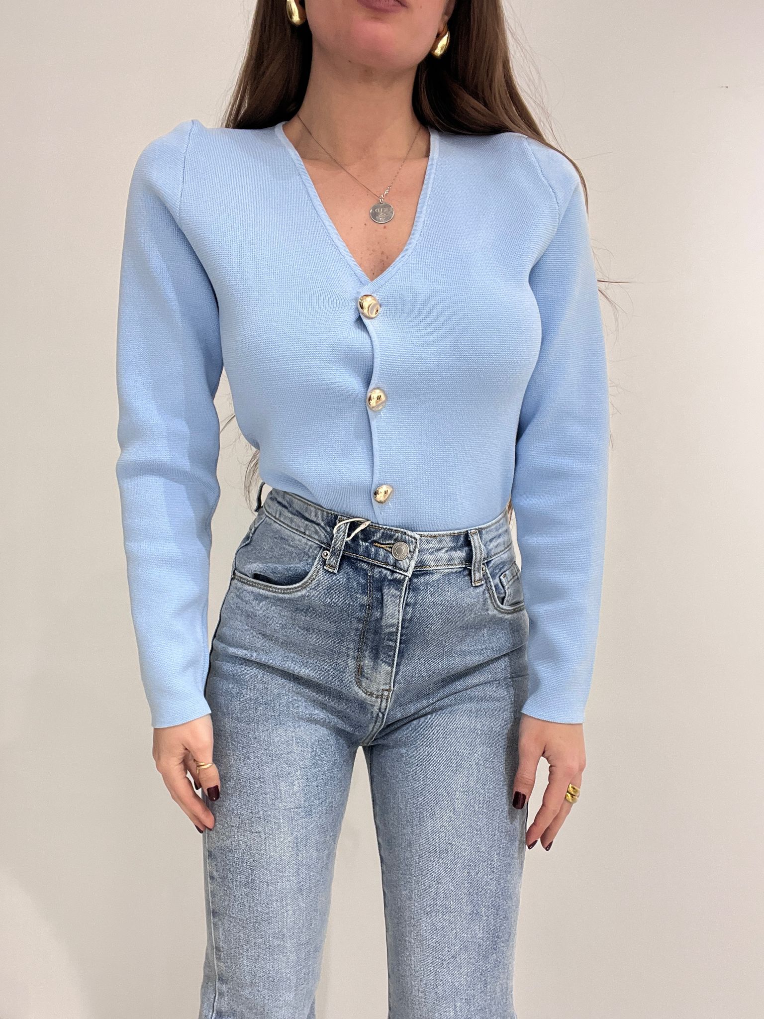 Cardigan Cloe 6373 (celeste) - Frida Shop