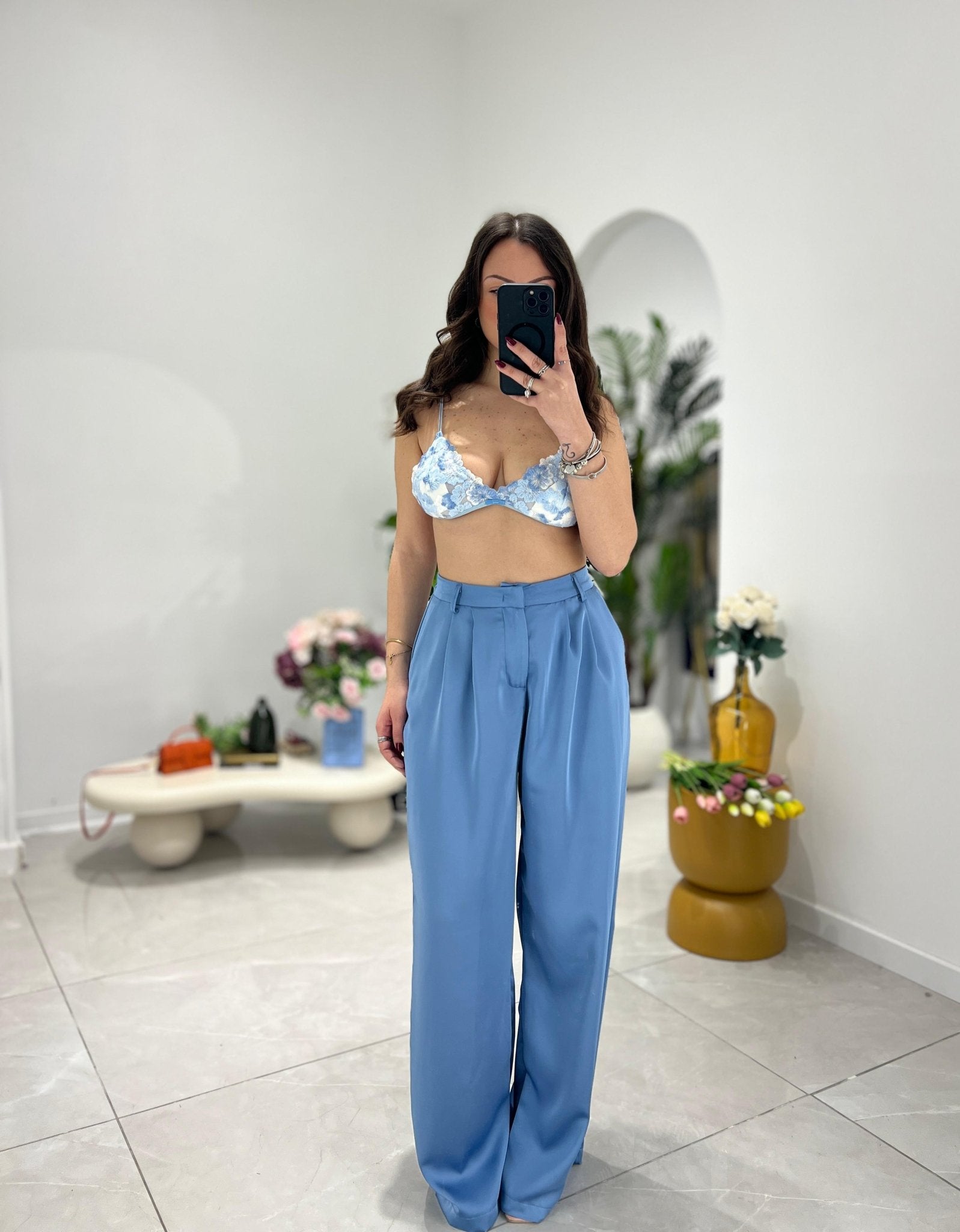 Coordinato Lien VTGC32 (celeste) - Frida Shop