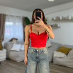 Corpetto Alyssa 9005 (rosso) - Frida Shop