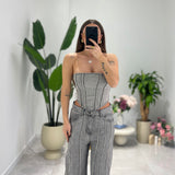 Corpetto Brenda FR - T55 - GRIGIO - Frida Shop