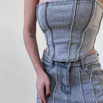 Corpetto Brenda FR - T55 - GRIGIO - Frida Shop
