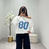 Felpa Esme 61890 (bianco) - Frida Shop