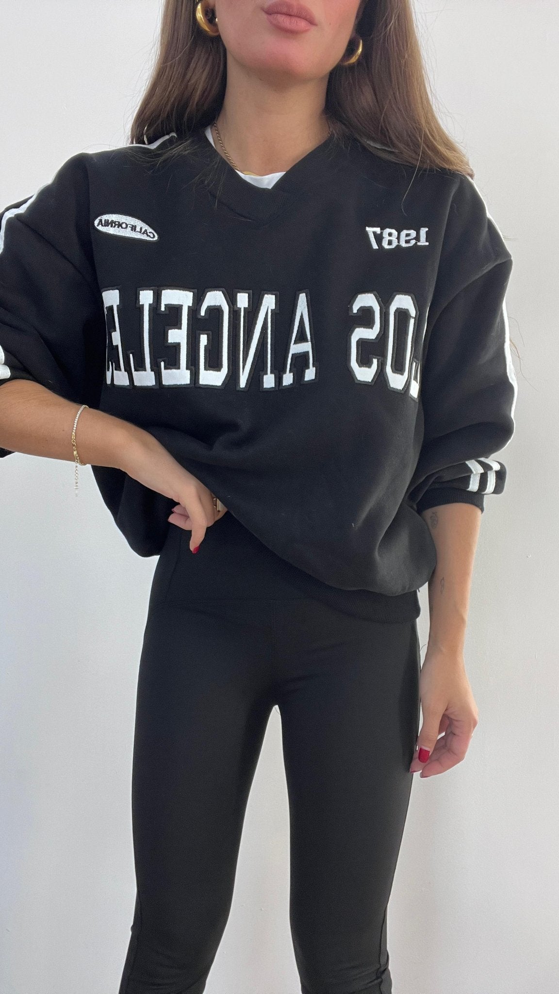 Felpa OldSchool 60853(nero) - Frida Shop