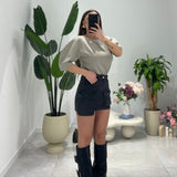 Gonna Kathia 2474 - 2 - Denim nero - Frida Shop