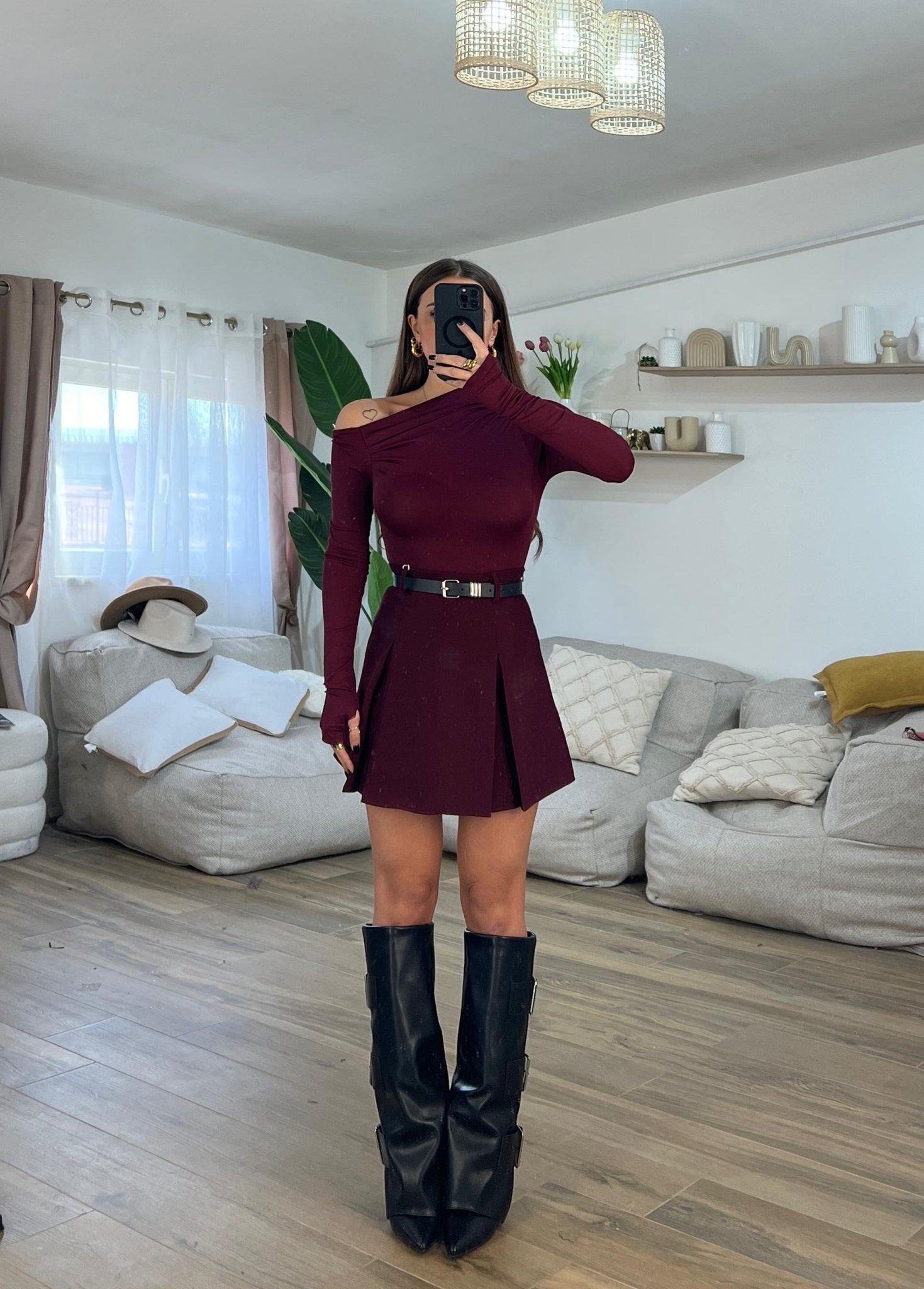 Gonna Mayra 8301(bordeaux) - Frida Shop