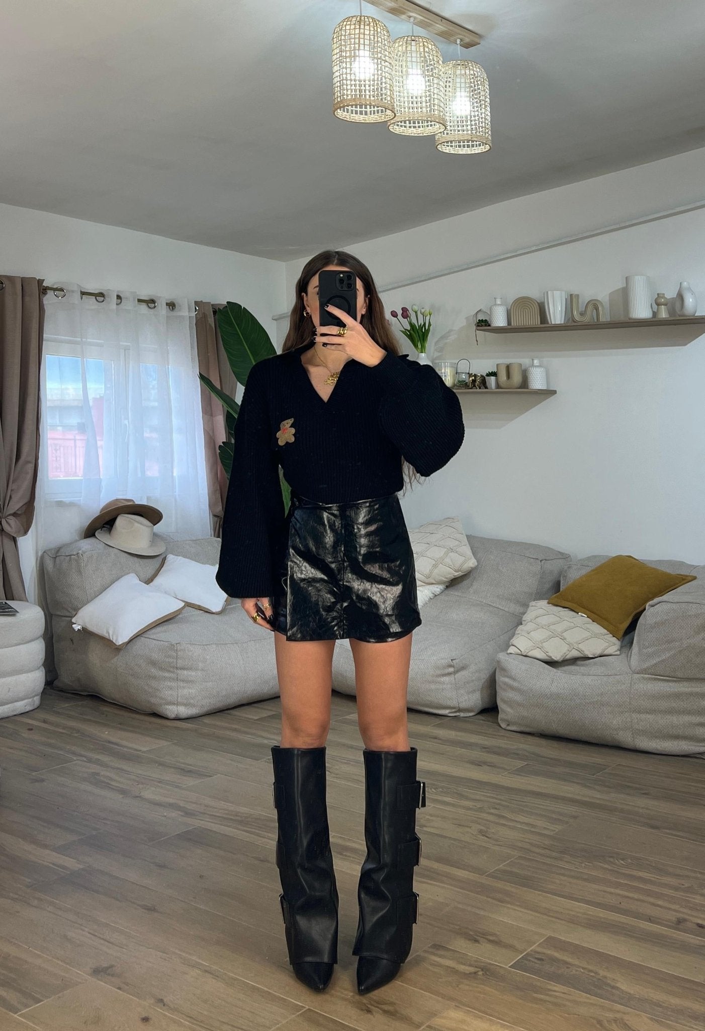 Gonna/shorts Chavi 7076 (nero) - Frida Shop