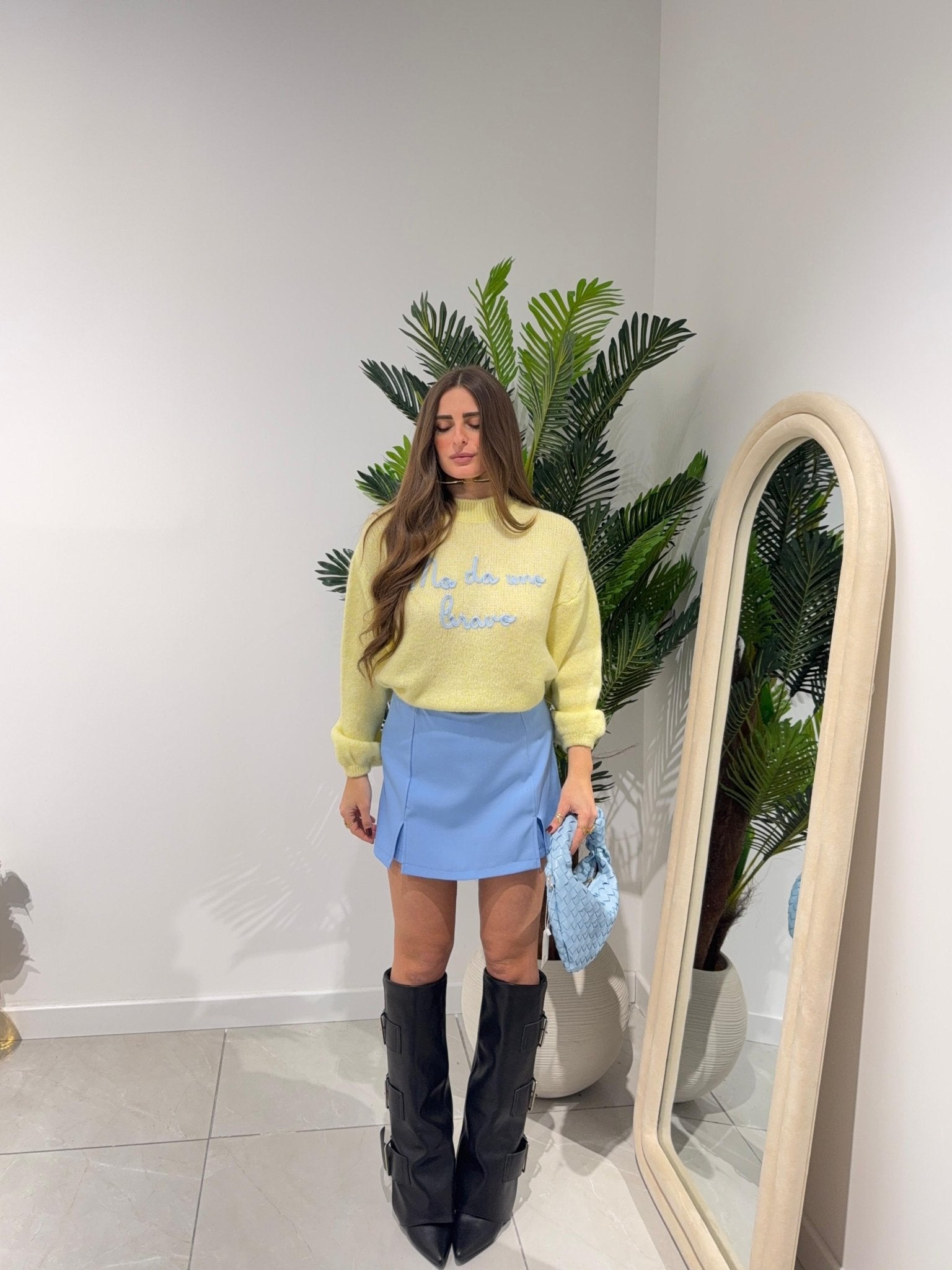 Gonna/Shorts Selene 9171 (Celeste) - Frida Shop