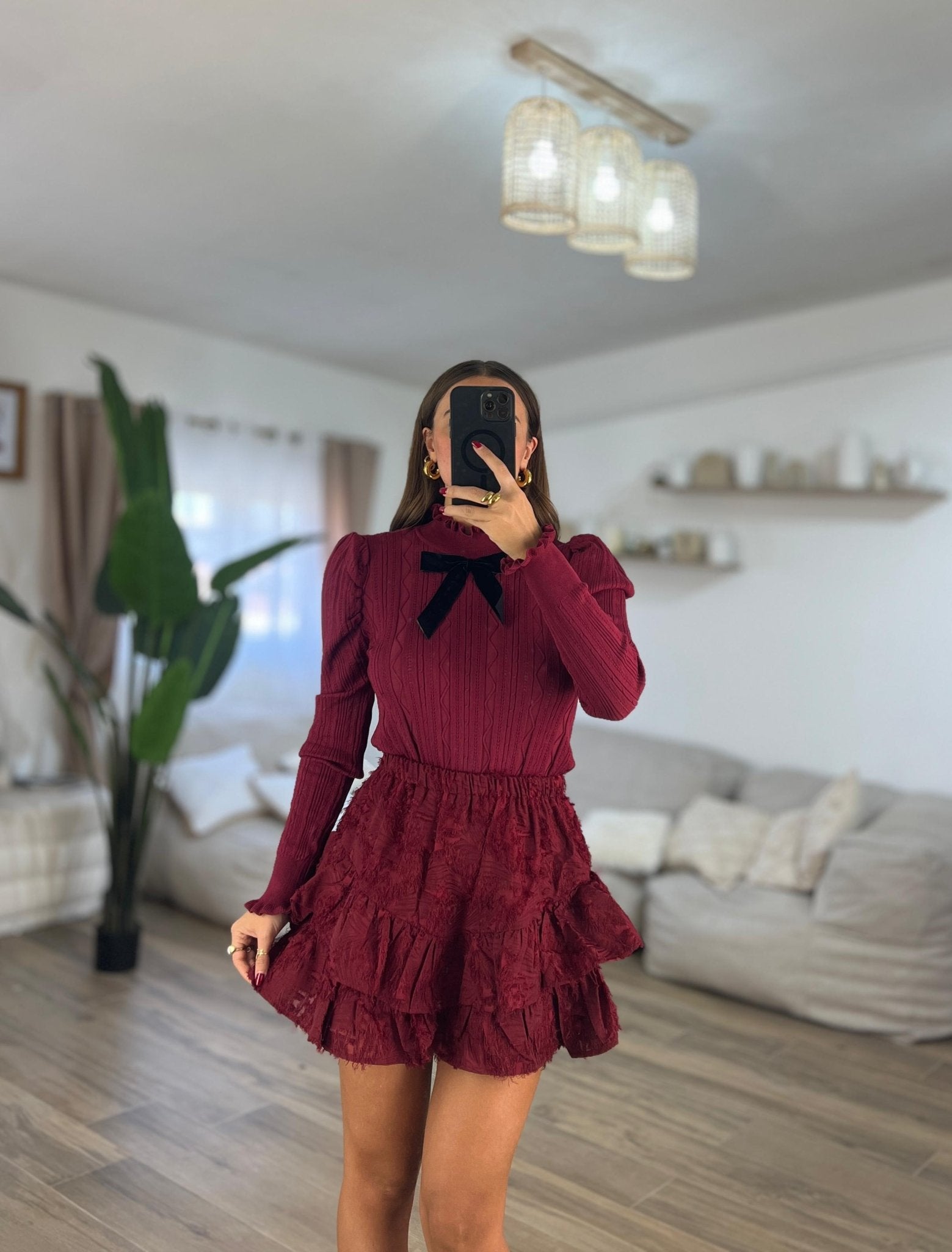 Gonna/Shorts Sofia 3605(bordeaux) - Frida Shop