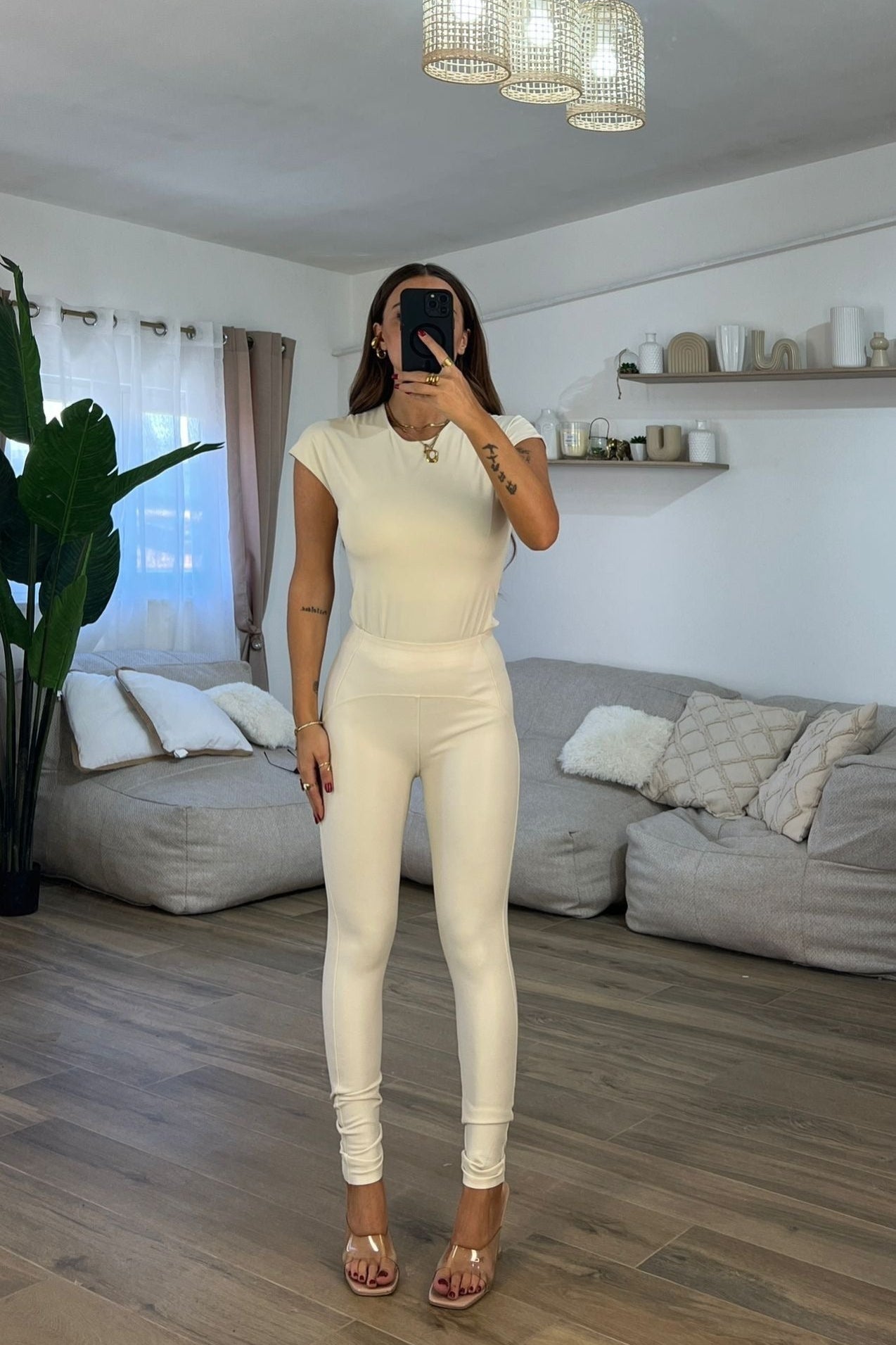 Leggings Dalila 6856 (panna) - Frida Shop