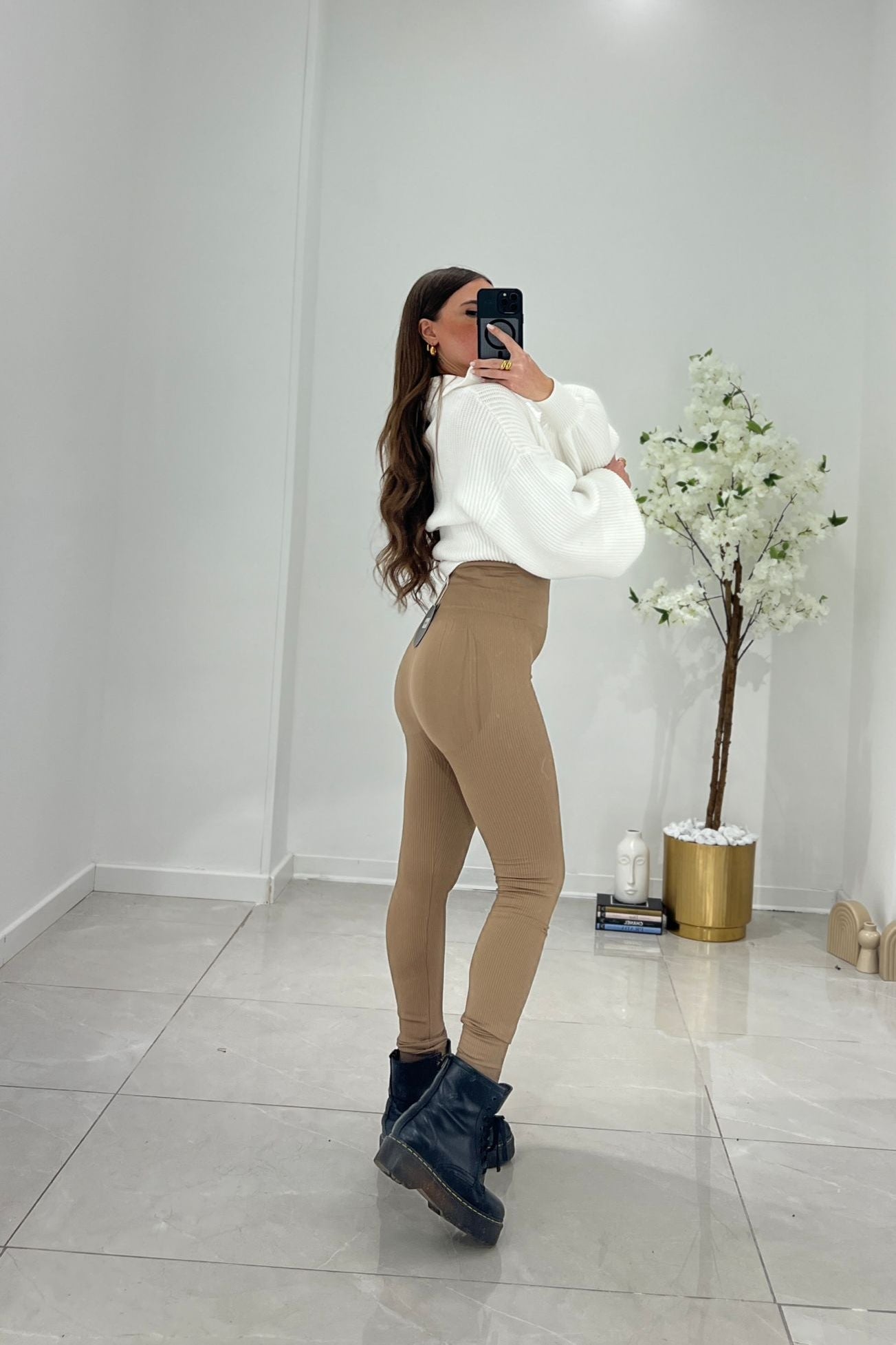 Leggings Kelsi XY06 (Beige) - Frida Shop