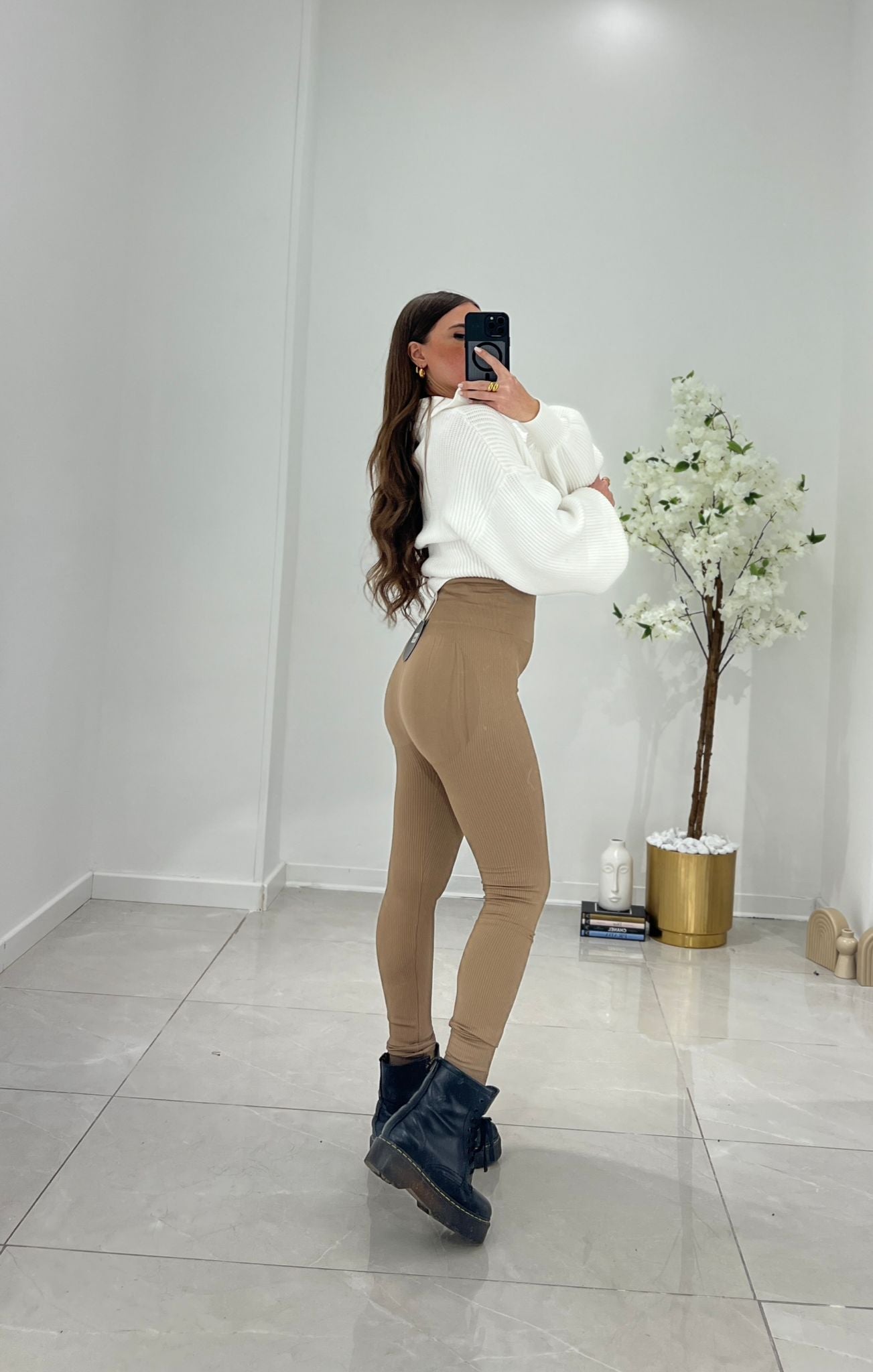 Leggings Kelsi XY06 (Beige) - Frida Shop