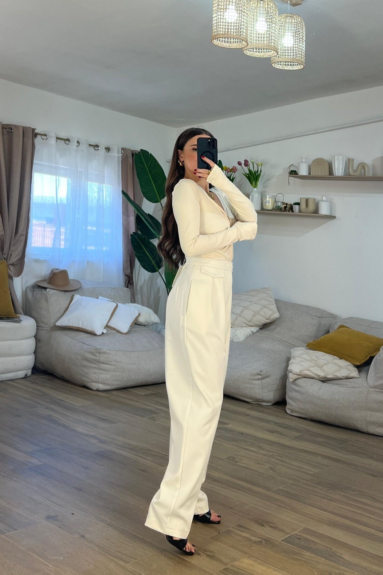 Pantalone Isabel 7329 (panna) - Frida Shop