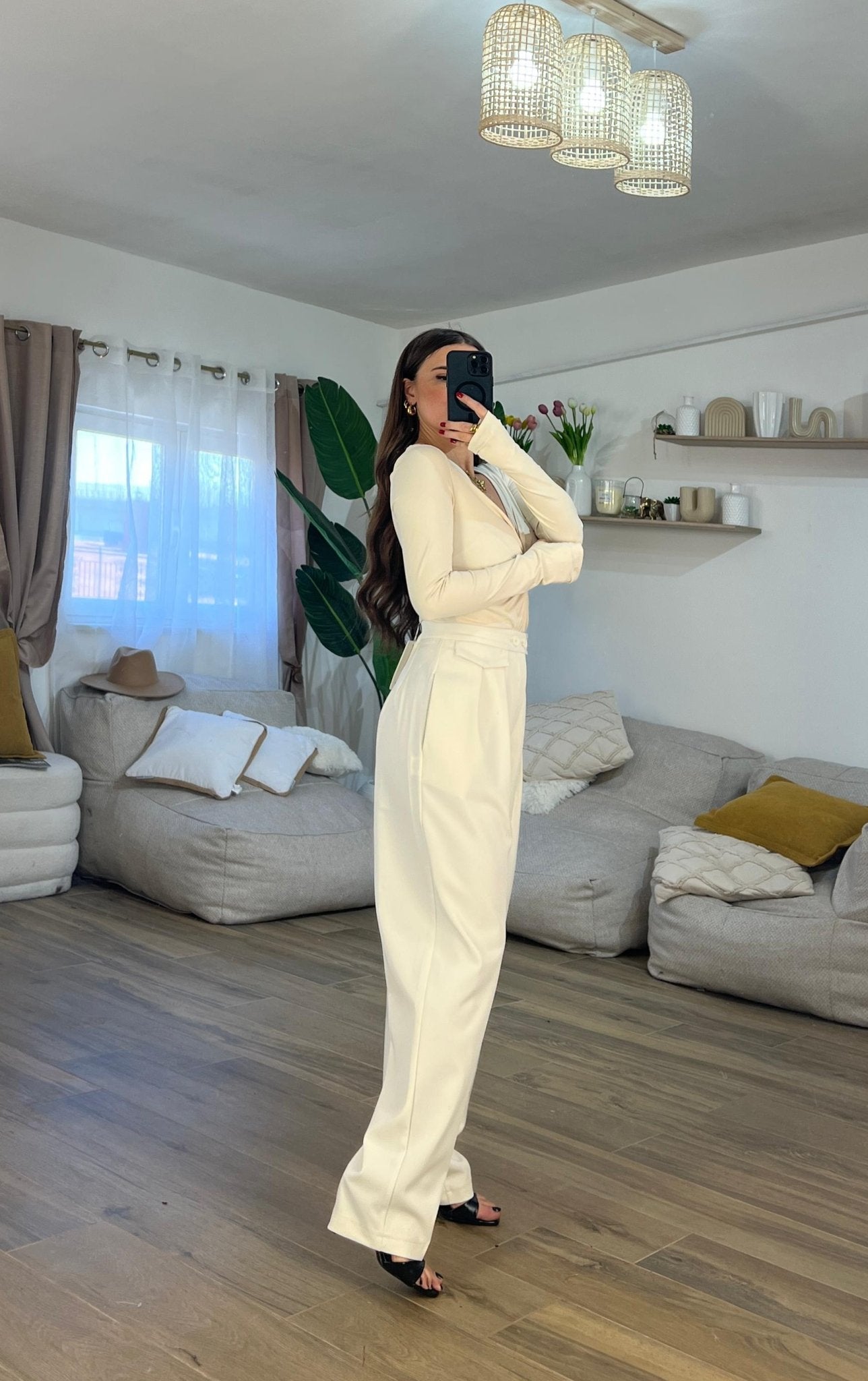 Pantalone Isabel 7329 (panna) - Frida Shop