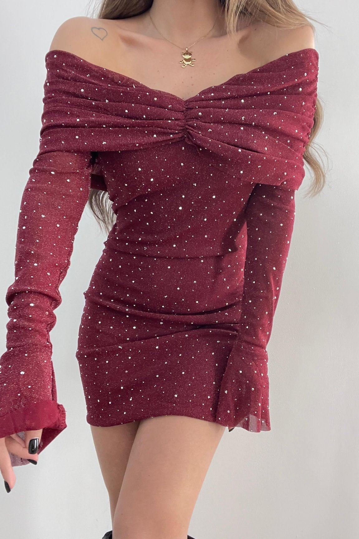 Vestitino Cinthya 23311 (Bordeaux) - Frida Shop