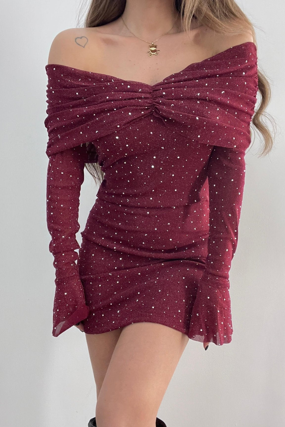 Vestitino Cinthya 23311 (Bordeaux) - Frida Shop