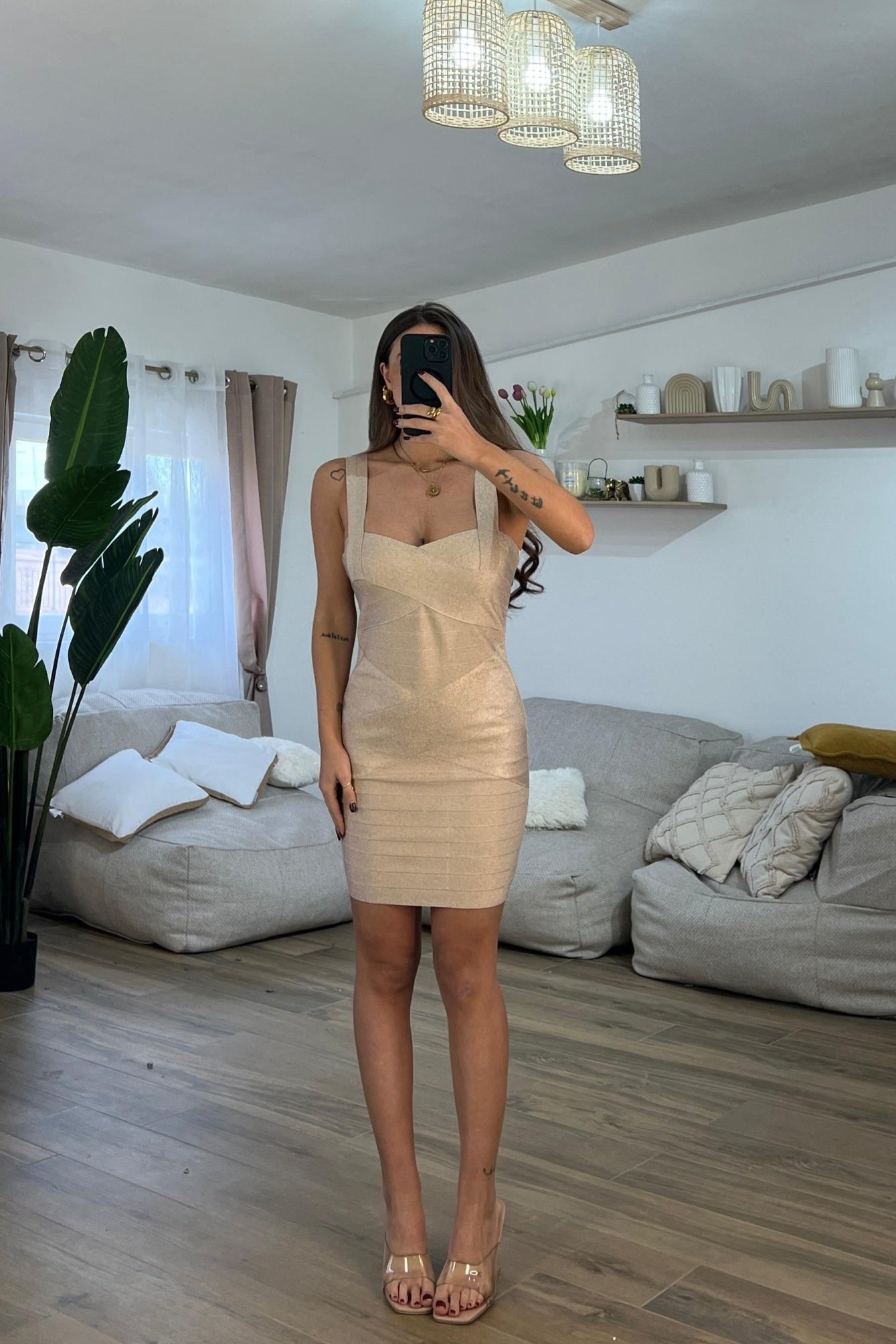 Vestito Sonya 0301 (oro lurex) - Frida Shop