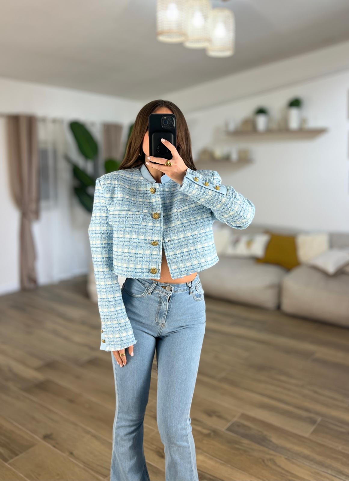 Giacca crop tweed Cynthia 2335 - Frida Shop