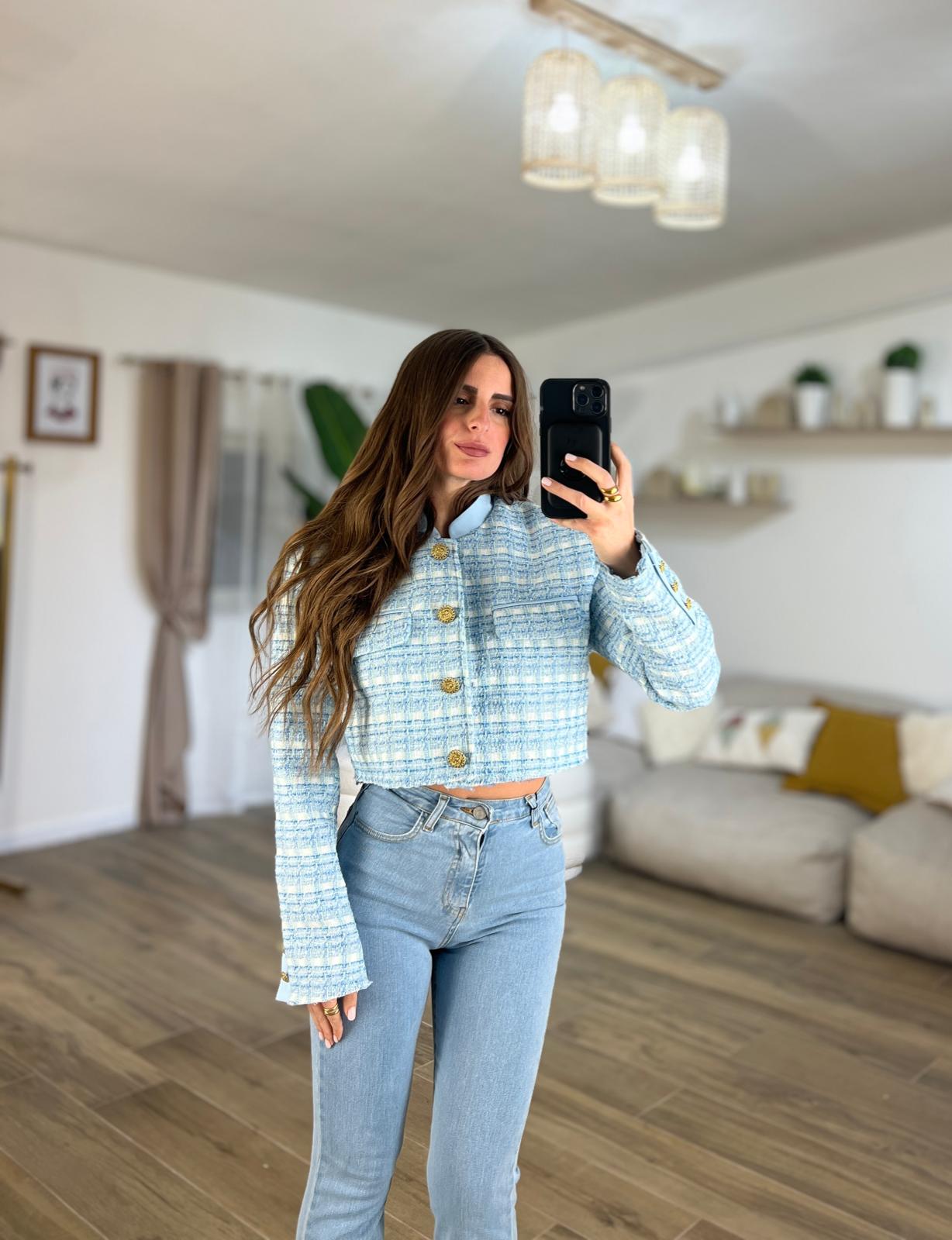 Giacca crop tweed Cynthia 2335 - Frida Shop