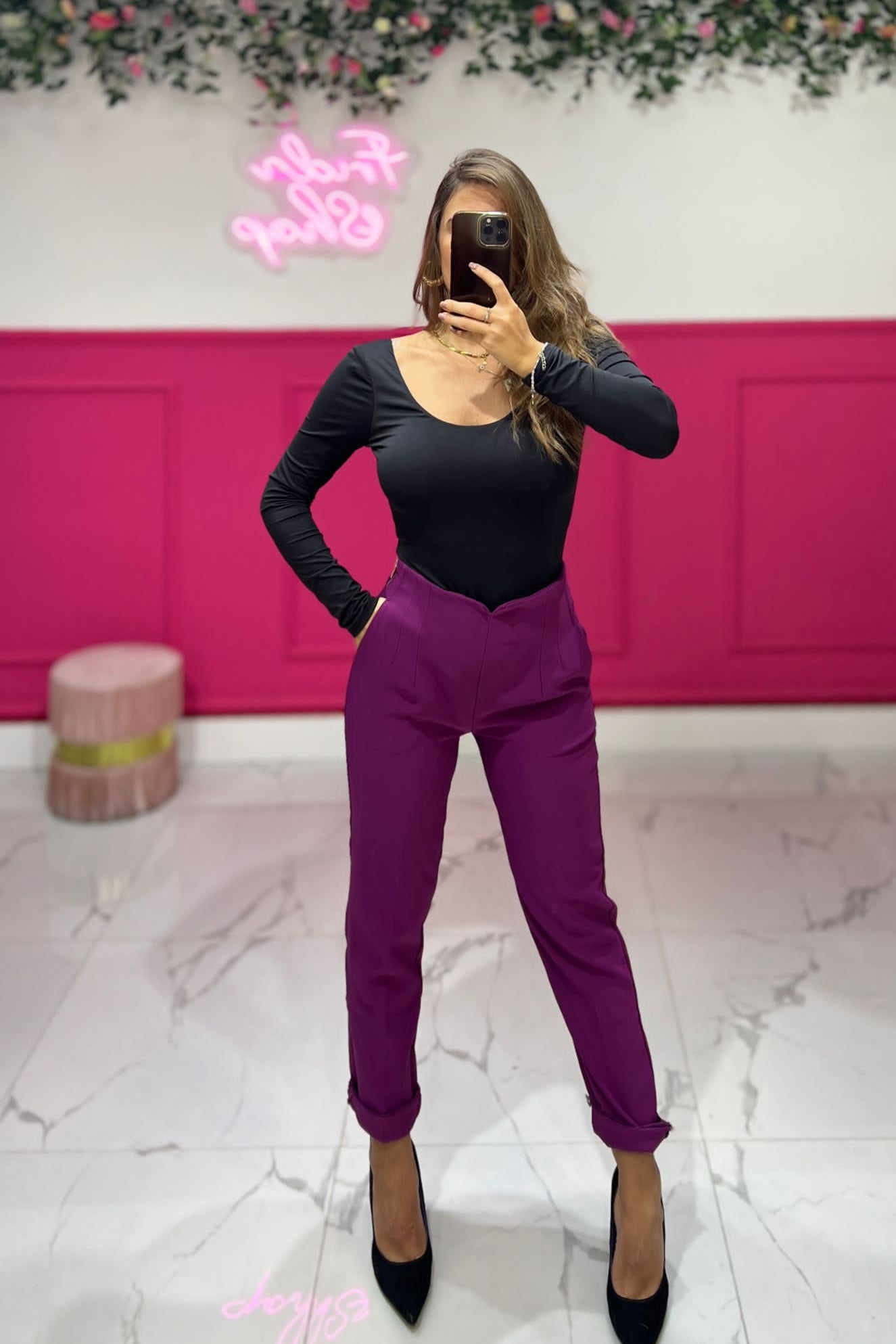 Pantalone in cotone elastico 877 - Frida Shop